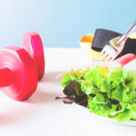 Muscle gain nutrition plan with balanced diet and workout